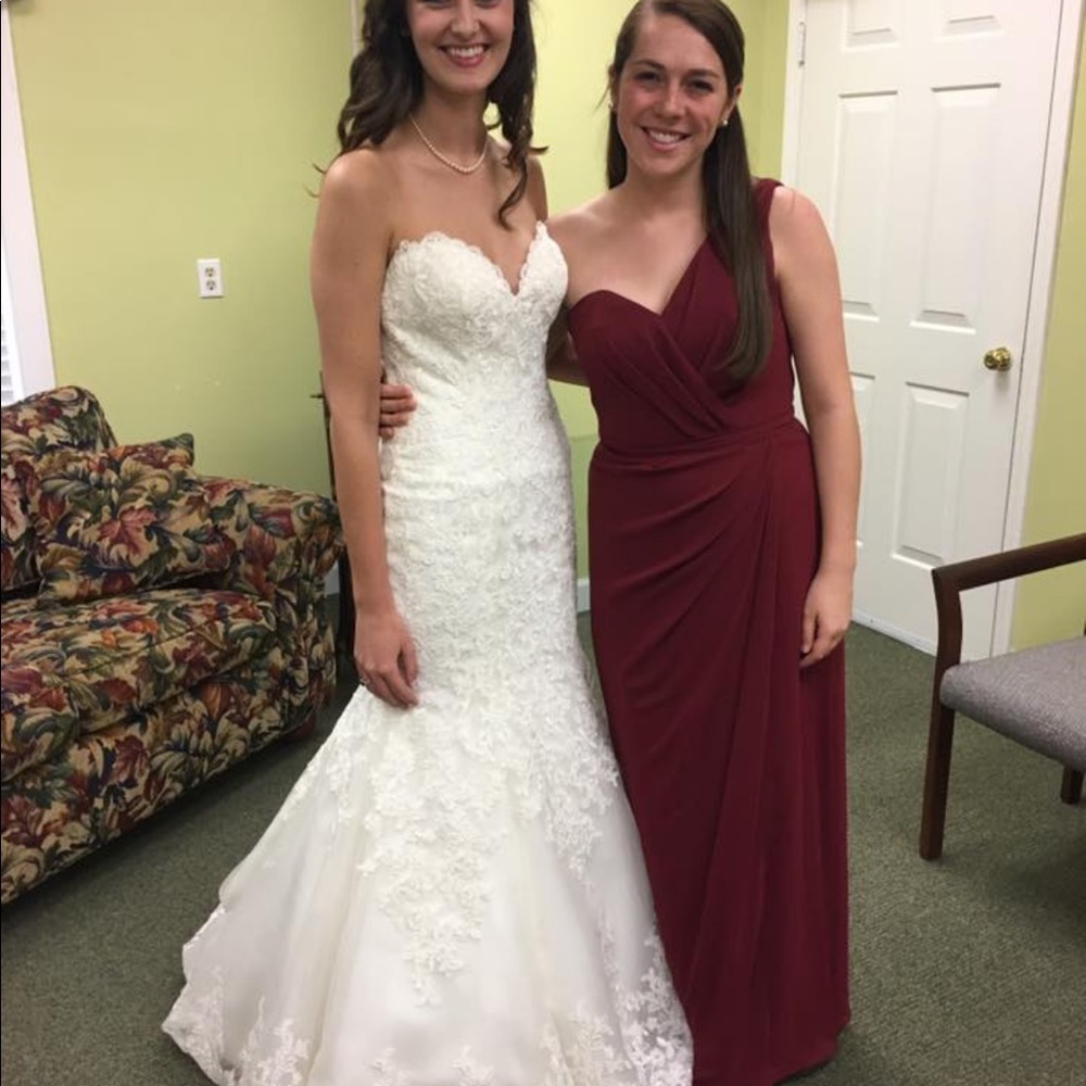 One Shoulder Chiffon Floor Length Dress